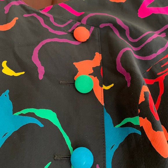 Myong Lim Multi Colored Asymmetrical Blazer Size XL to 1X*** - Picture 4 of 16